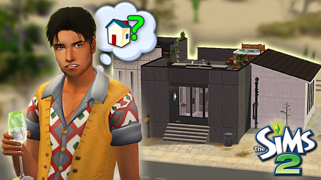 Ajay Loner's  Brutalist Bachelor Pad + Q&A 🥺🖤 | Sims 2 Speed Build