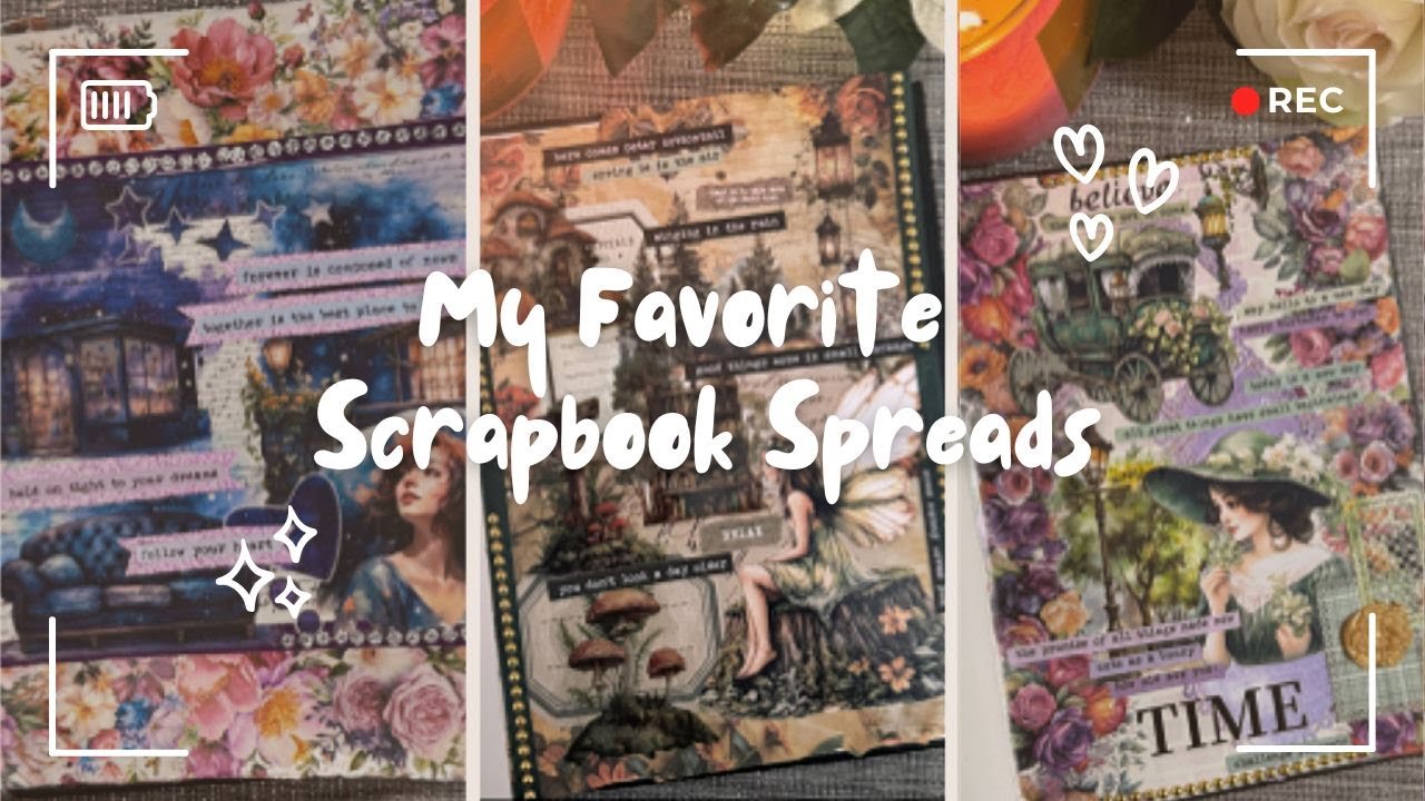 Scrapbooking ASMR | Relaxing Journal Flip-Through ✨ Soft Paper & Stickers 📝Compilations