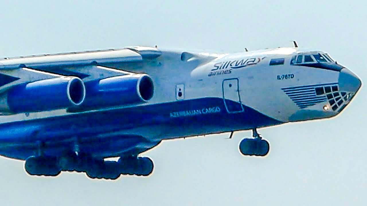 AMAZING SOUND | Silk Way Ilyushin IL-76TD HEAVY Takeoff from Belgrade Airport