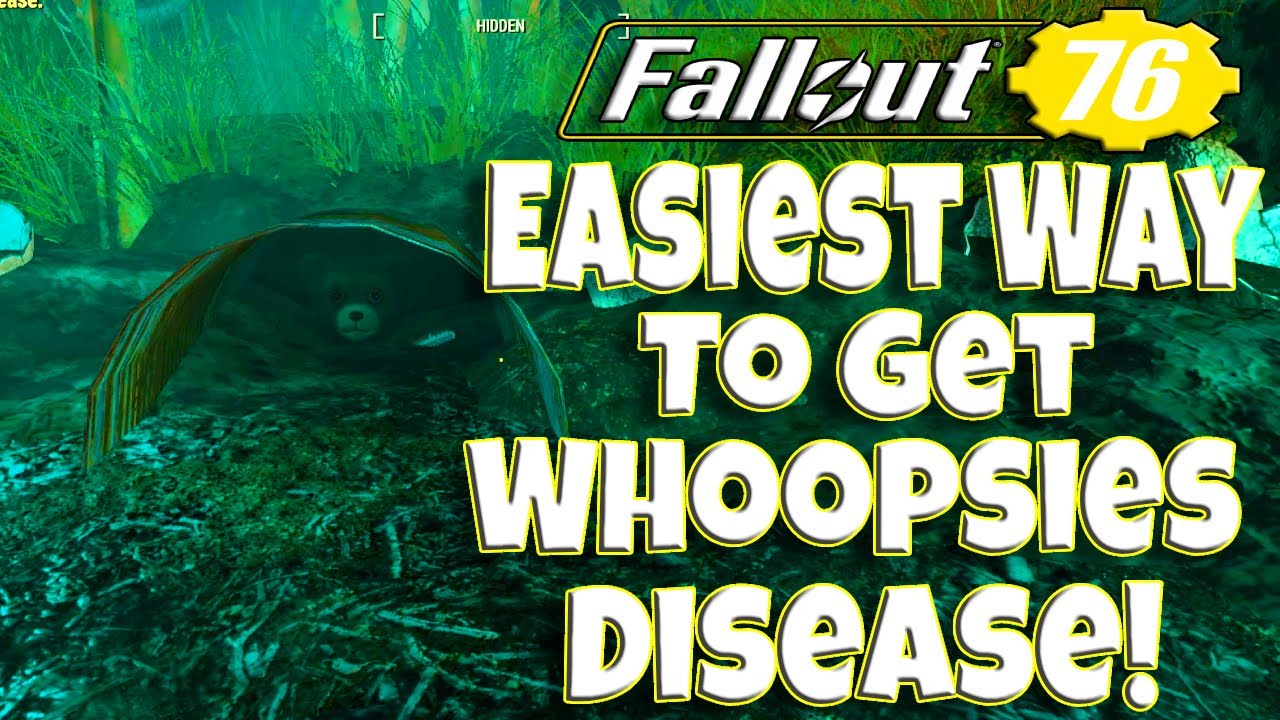 Fallout 76 Easiest Way To Get Whoopsies Disease And Hidden Door!