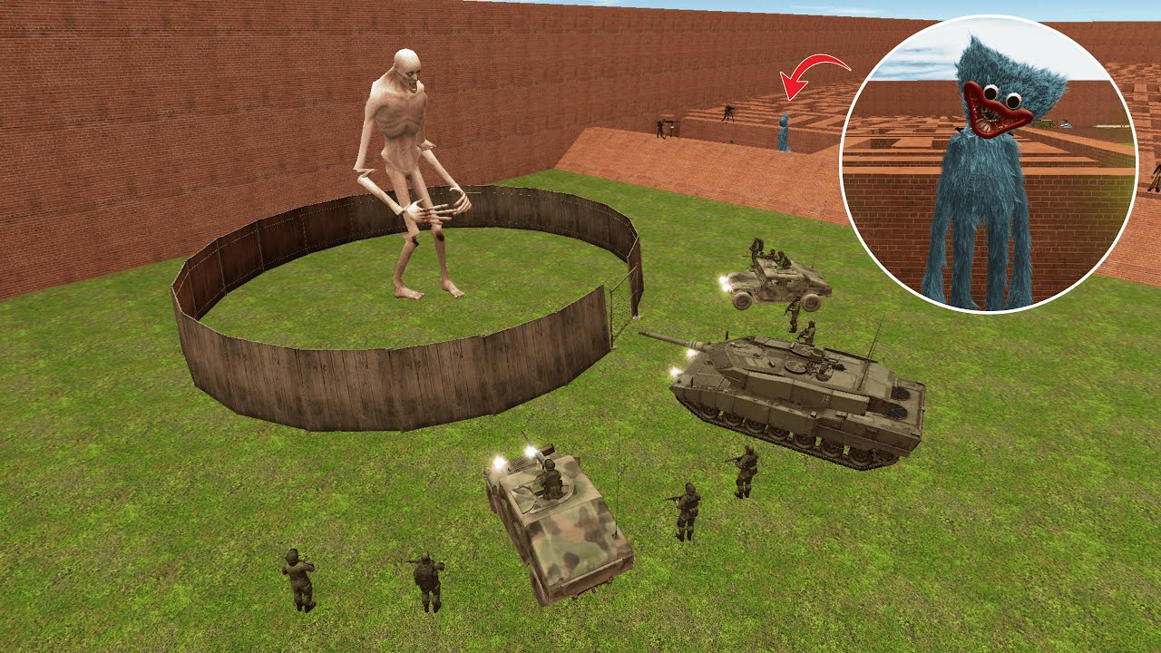 ARMY BUILDS IMPOSSIBLE PRISON FOR SCP-096 & HUGGY WUGGY - Garry's Mod
