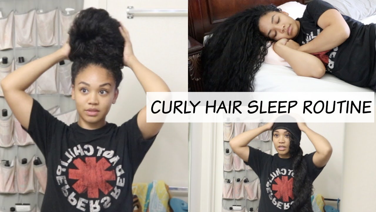 My Curly Hair Sleep Routine | For Long Curly Hair