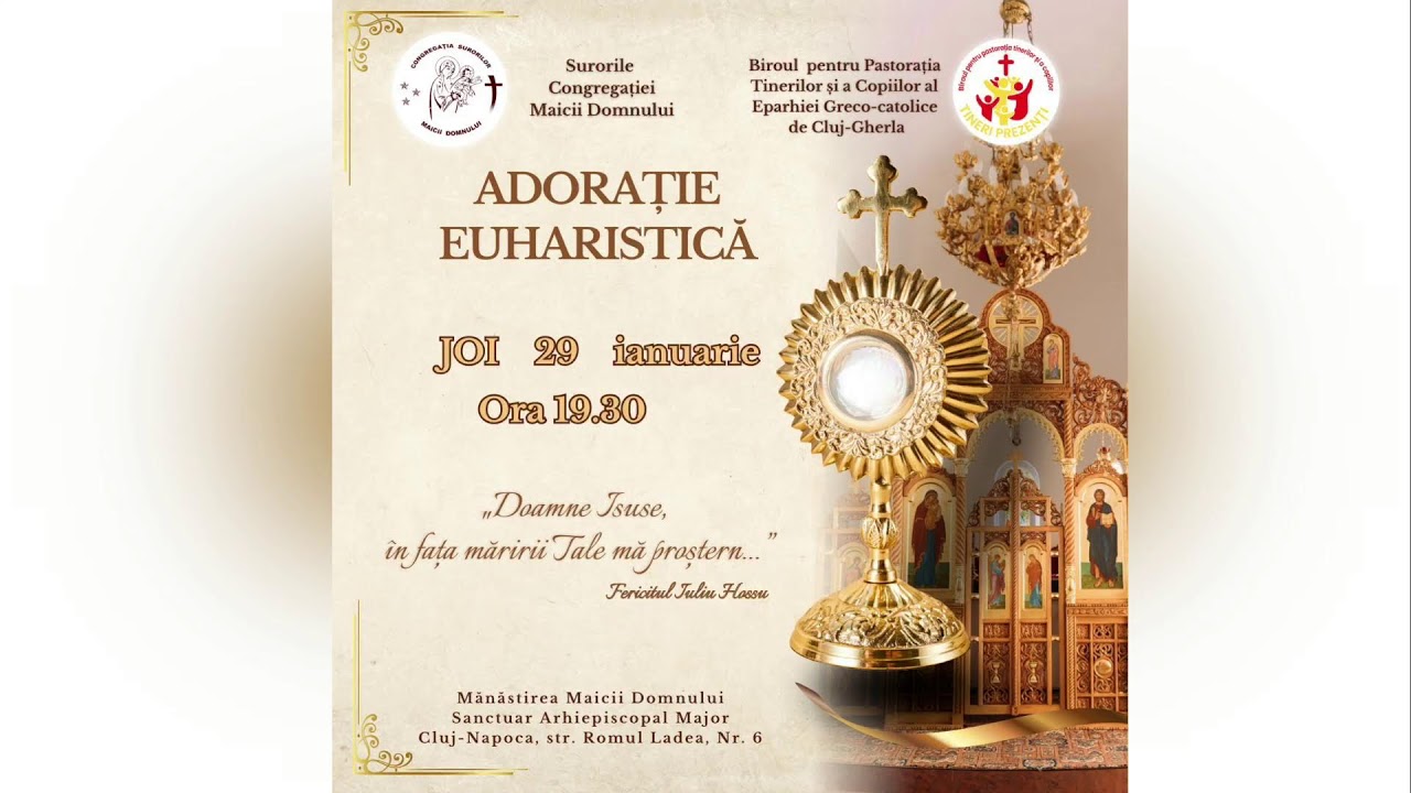 ROZARIUL MAICII SFINTE ȘI RUGĂCIUNEA DE SEARĂ  - Sâmbătă, 24 Ianuarie  2026.