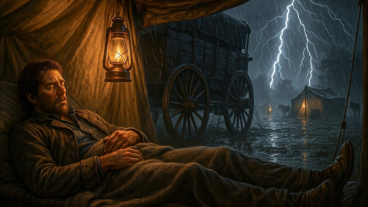 Arthur Sleeping Alone in a Wagon Tent During a Heavy Thunderstorm | RDR2 ASMR