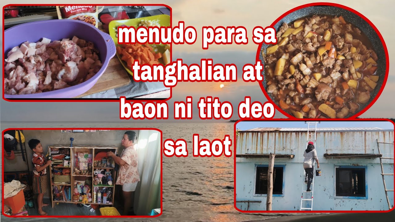 NAGLINIS KAME NI JAMES NG SALA | MENUDO PARA SA TANGHALIAN AT BAON NI TITO DEO SA LAOT