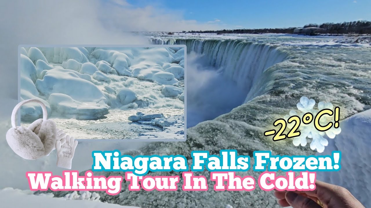 Day 18 Of Niagara Falls Frozen! ❄️🫣 Looking At The Falls, Bus Ride Around The City! (-24°C)