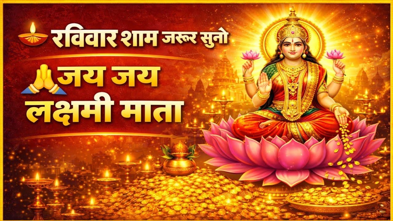जय जय लक्ष्मी माता | रविवार संध्या का लक्ष्मी भजन | Lakshmi Mata Bhajan 2026