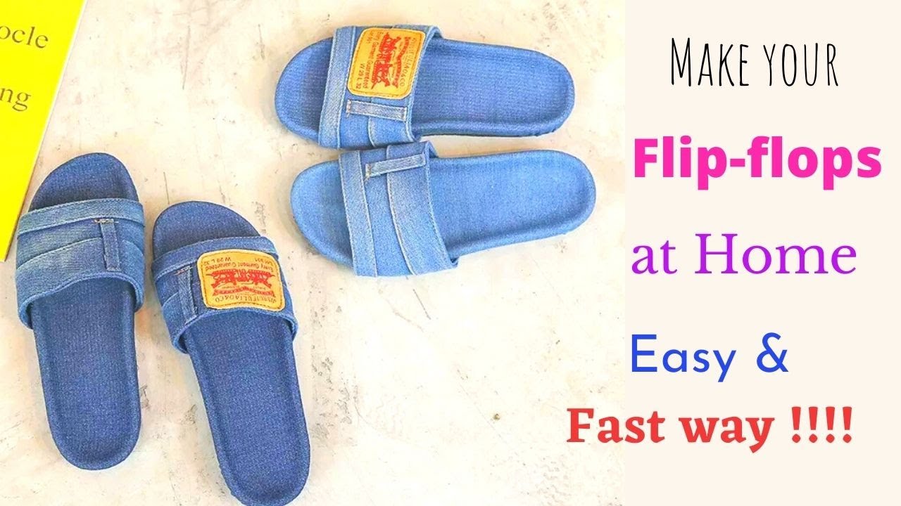 DIY Flip-flop for Women/ Sandals Made From Old Slippers