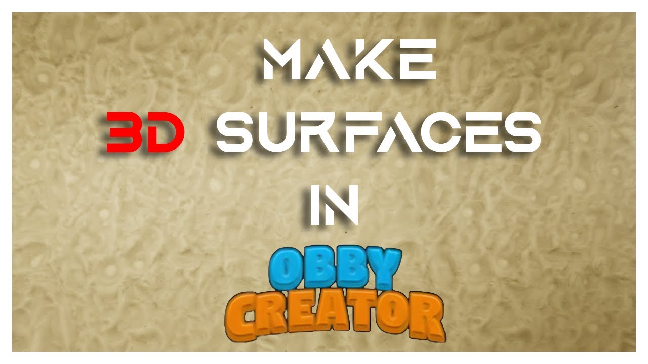 INSANE NEW Method for 3d Surfaces in OBBY CREATOR! | Shell Texturing