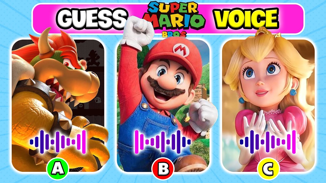 Guess The Mario Characters By Their Voice | Guess The Super Mario Bros Voice | Princess Peach,Bowser