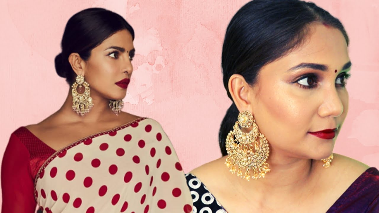 Priyanka Chopra Inspired Easy Karwa chauth Makeup Using Affordable Makeup | Nidhi Katiyar