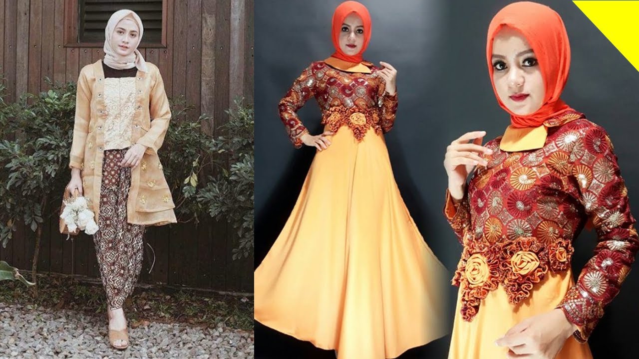 23 Model Baju Kebaya Modern Hijab Dan Dress Brokat Modern Terbaru 2021