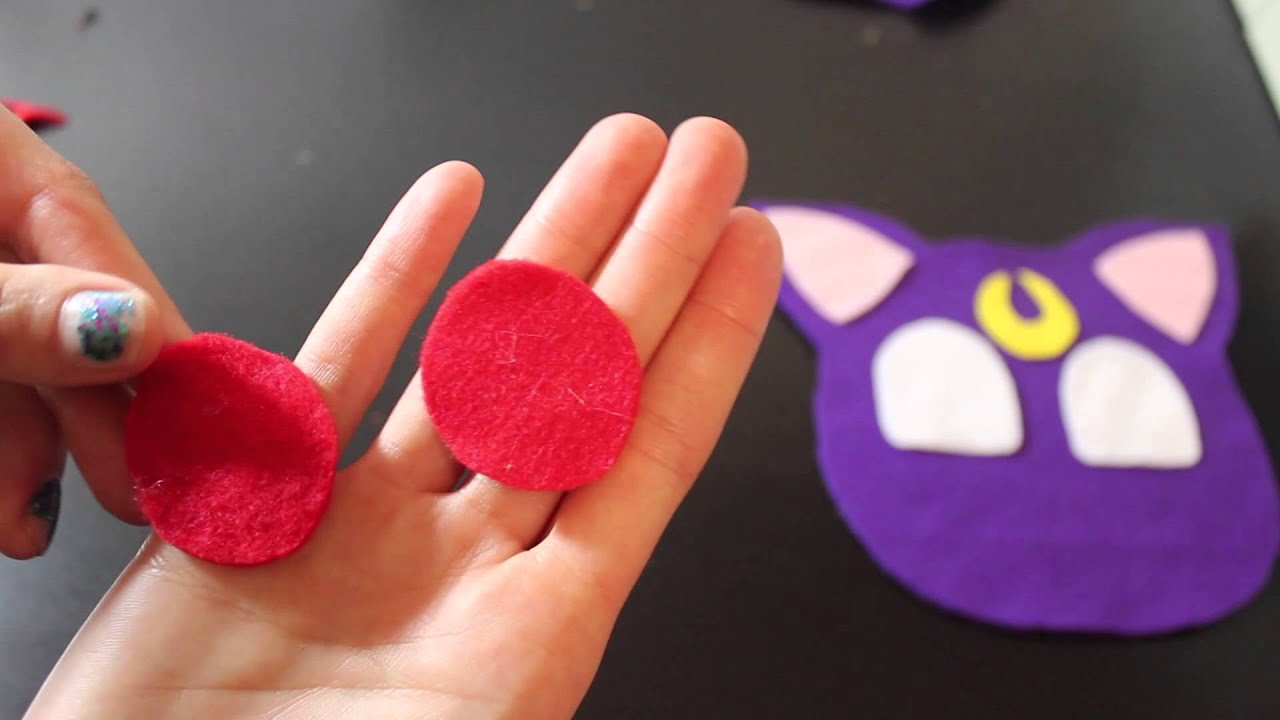 How to make Luna Plush from Sailor Moon! DIY Kawaii Cat Stuffed Animal Plushie DIY TUTORIAL!