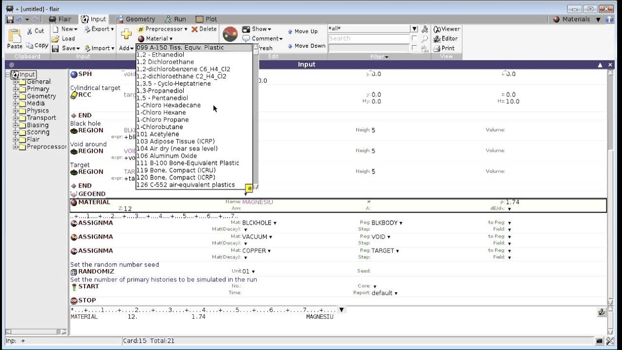 adding a material from the material database