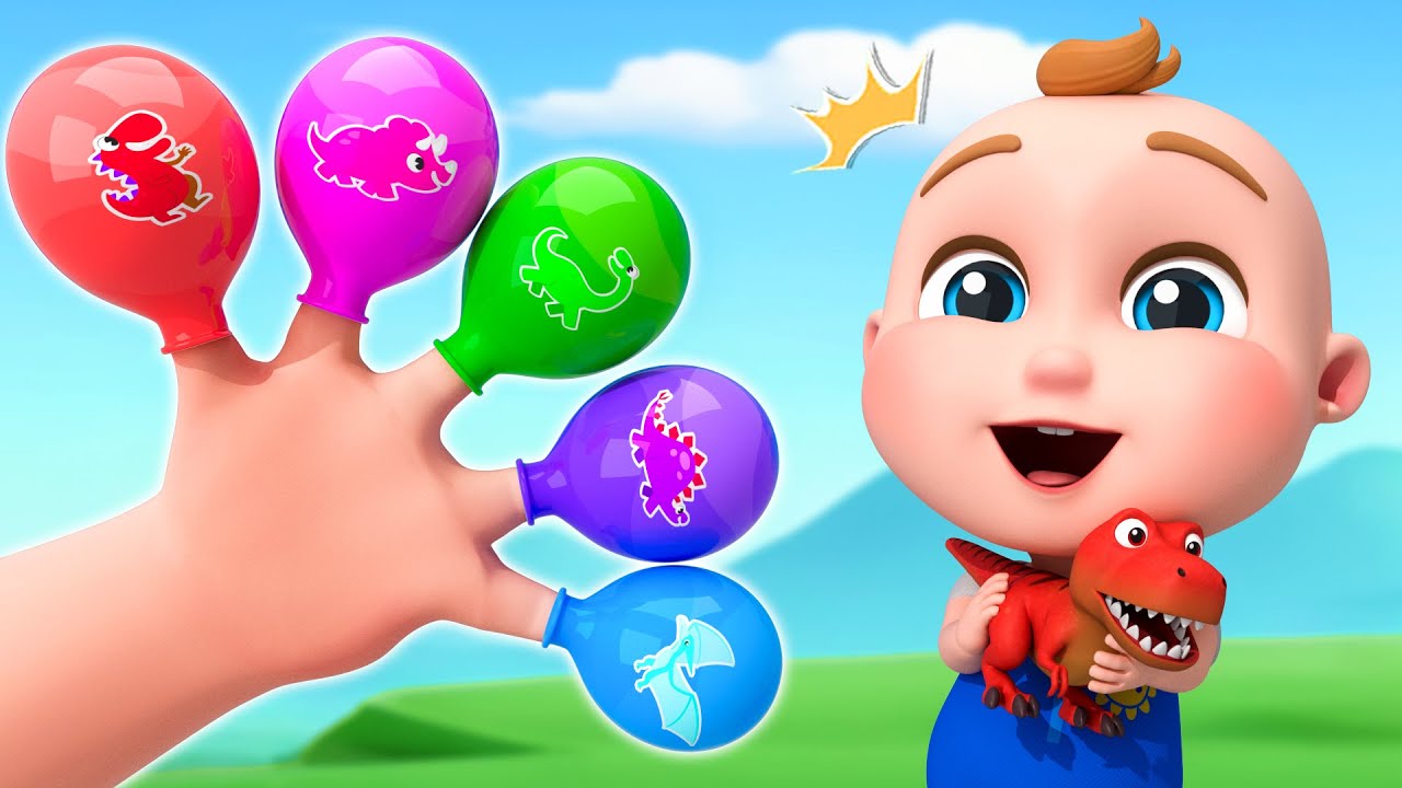 T-Rex Roar! | Dino Finger Balloon Song | Dinosaur Song | Super Sumo Nursery Rhymes & Kids Songs