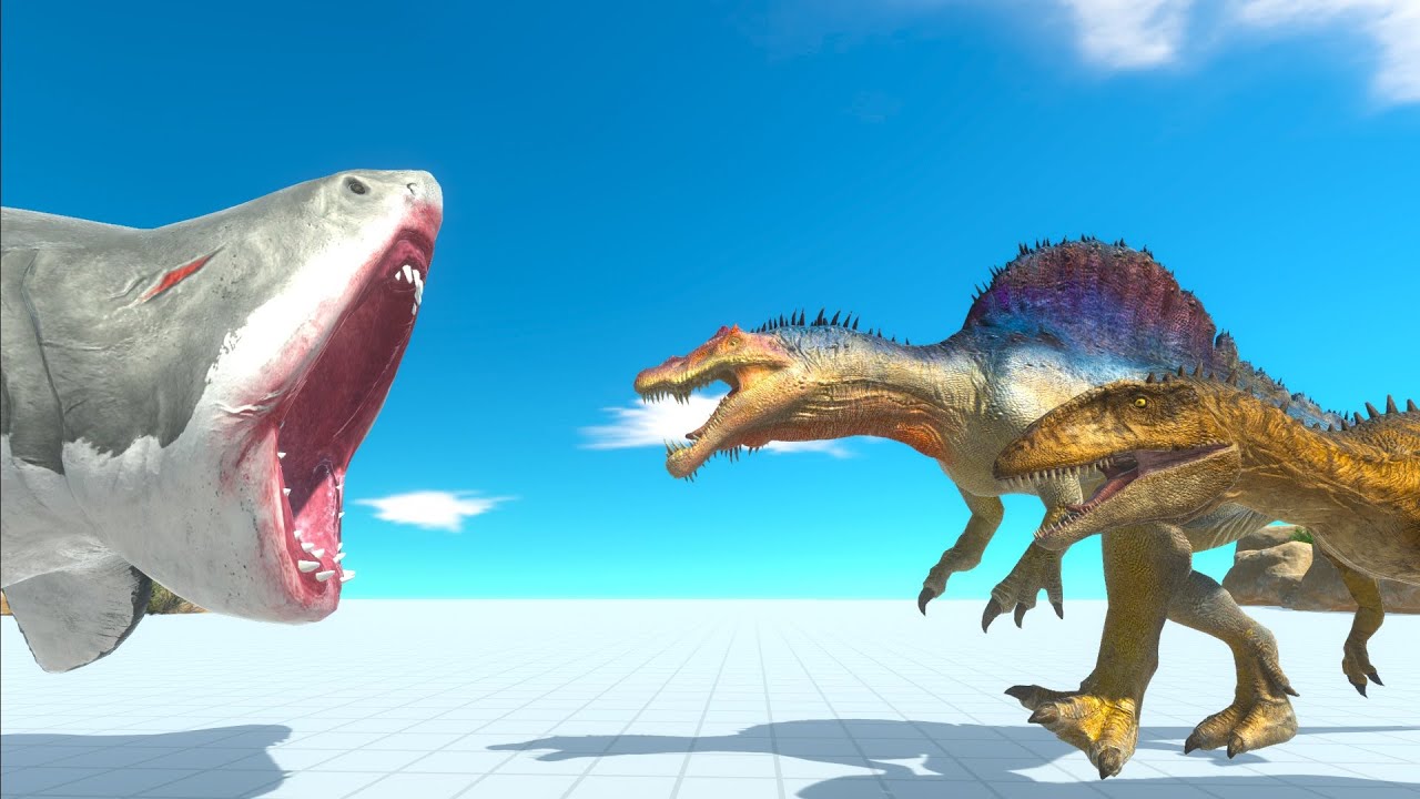 Mutant Megalodon vs 2nd & 3rd boss animal revolt battle simulator