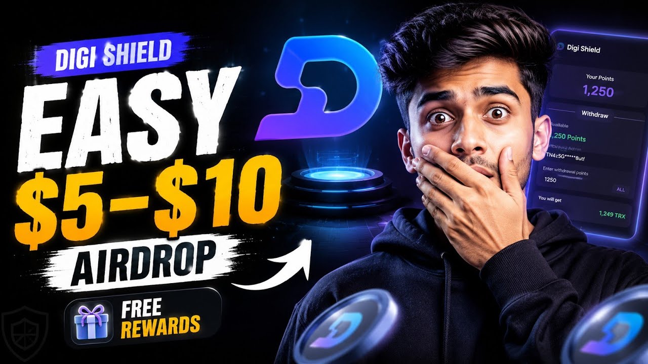 Digi Shield Airdrop | Get $5&ndash;$10 Free? | New Crypto Airdrop 2026