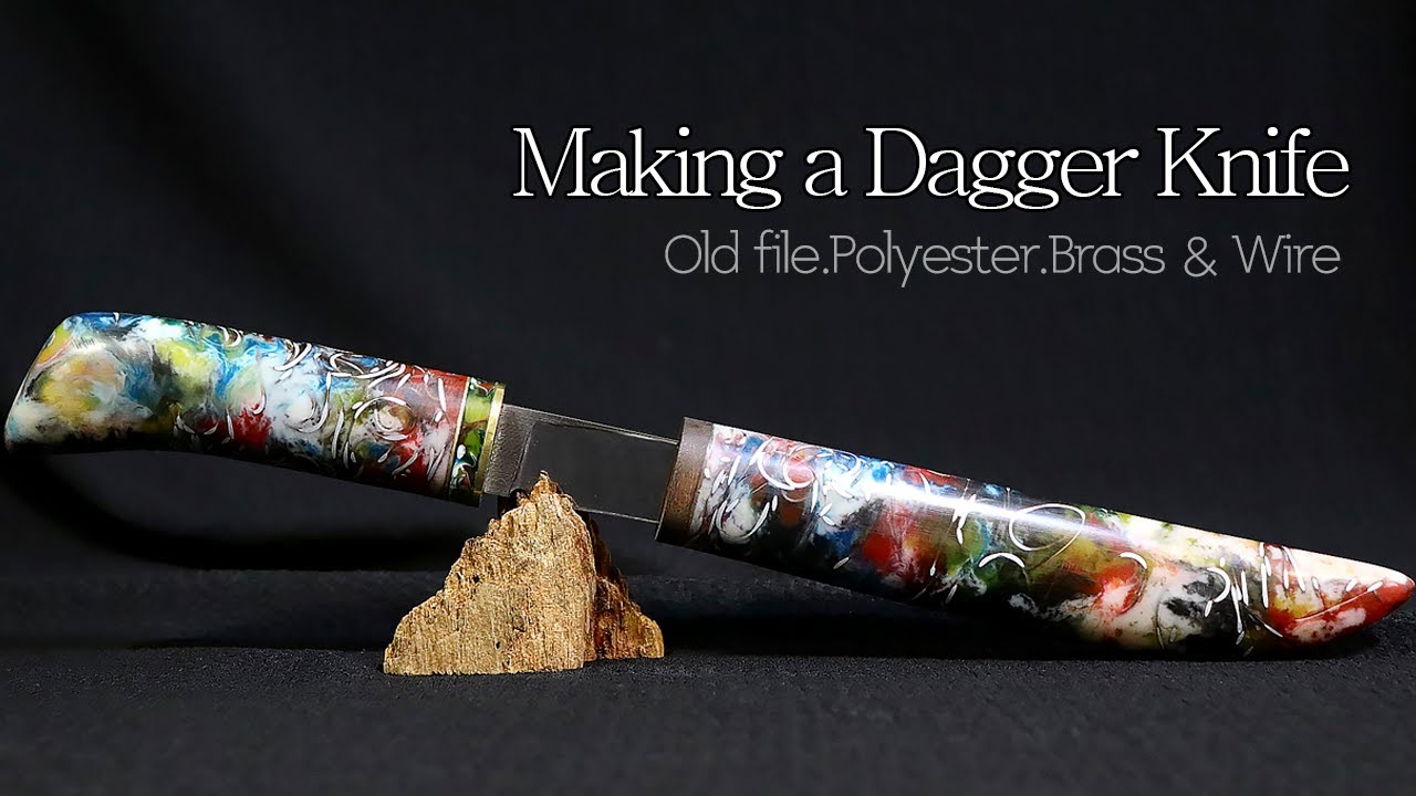 칼만들기/녹슨 줄로 단도만들기/making a dagger knife/