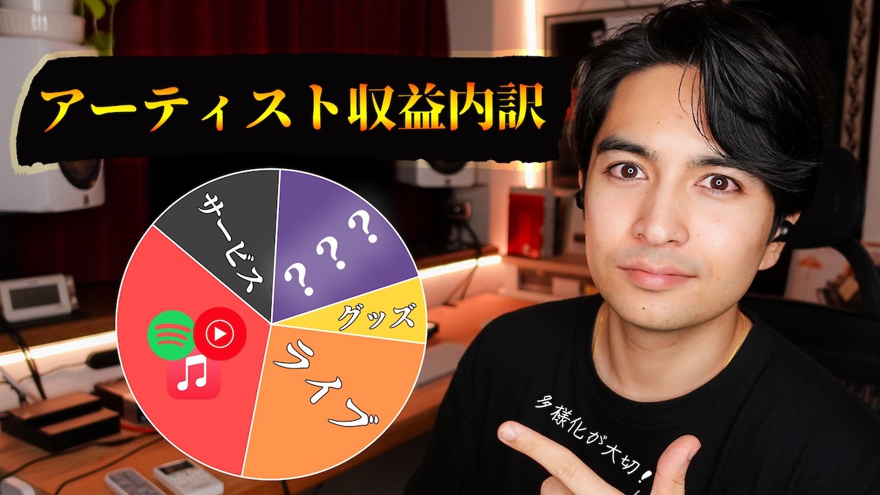 アーティストは収益源を多様化しよう！｜ストリーミング・ライブ・グッズ・シンク、その他…