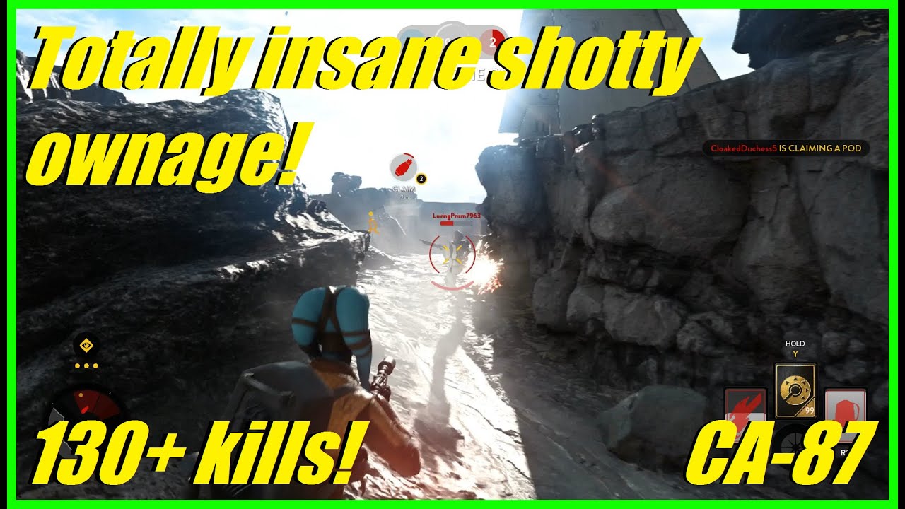 Star Wars Battlefront - Totally insane shotgun ownage! CA-87 130+ kills! (Down 0-4 comeback)