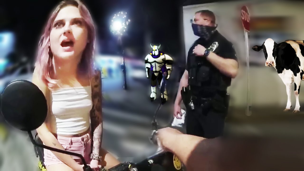 Drunk Reckless Moped Gal Arrested Doing a Dumb on 2 Wheels 2 Braincells