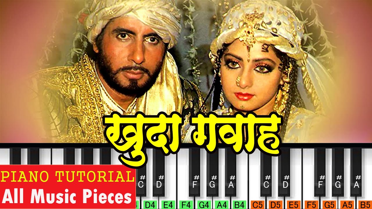 Tu Mujhe Kubul Piano Tutorial | Khuda Gawah | Learn Melody | Hindi Song Tune