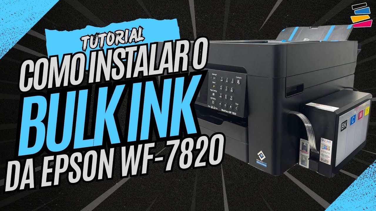 Como Instalar Bulk Ink Caixa Preta 300ml na Epson WF-7820 WF-7310 WF-7840 EC-C7000 – Passo a Passo