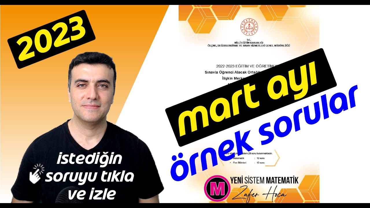 LGS Mart Ayı Matematik Örnek Sorular ve Çözümleri 2023 PDF