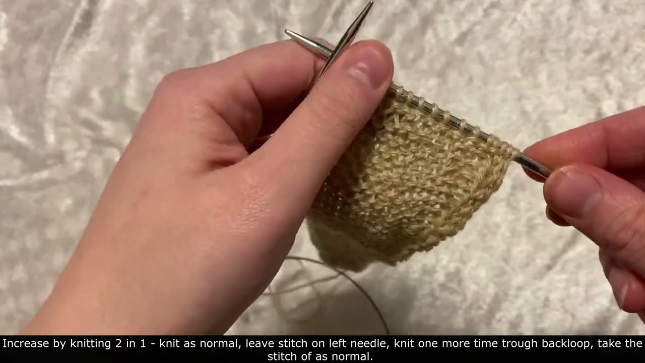 iCord edge - increase knit 2 in 1 - decrease