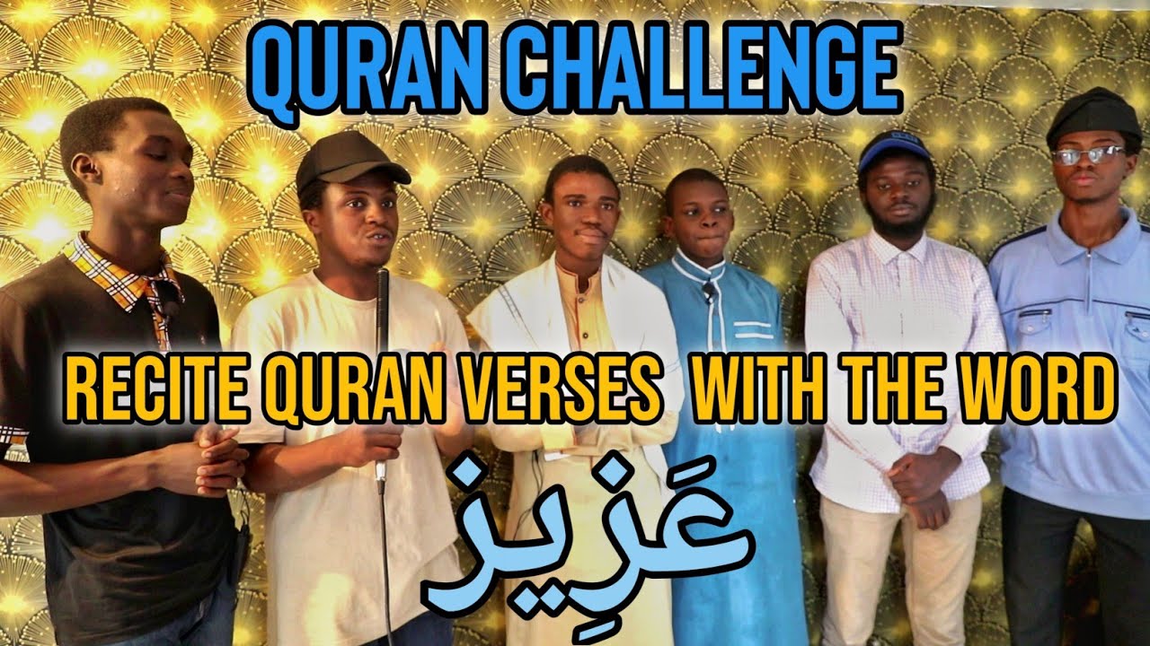 Quran challenge : Recite verses from the Qur'an with the word 