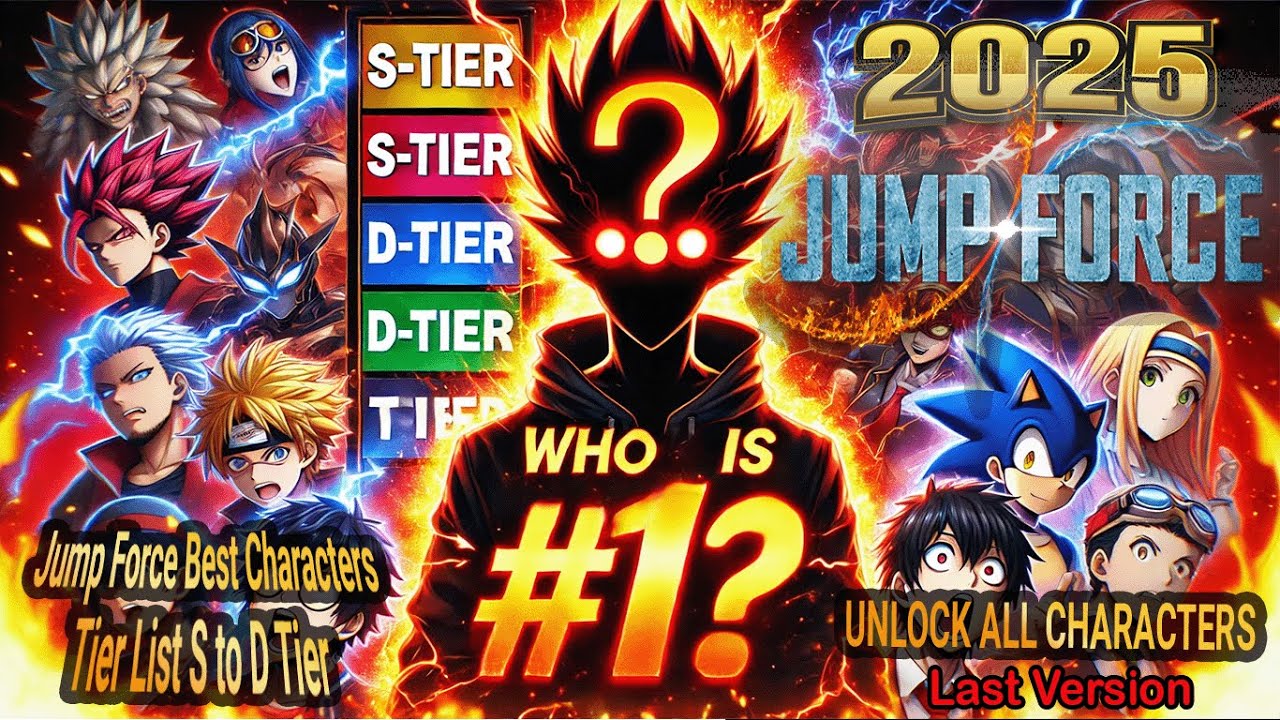 Jump Force Best Characters Tier List S to D Tier (2025) | Top Fighters for Beginners & Pros!