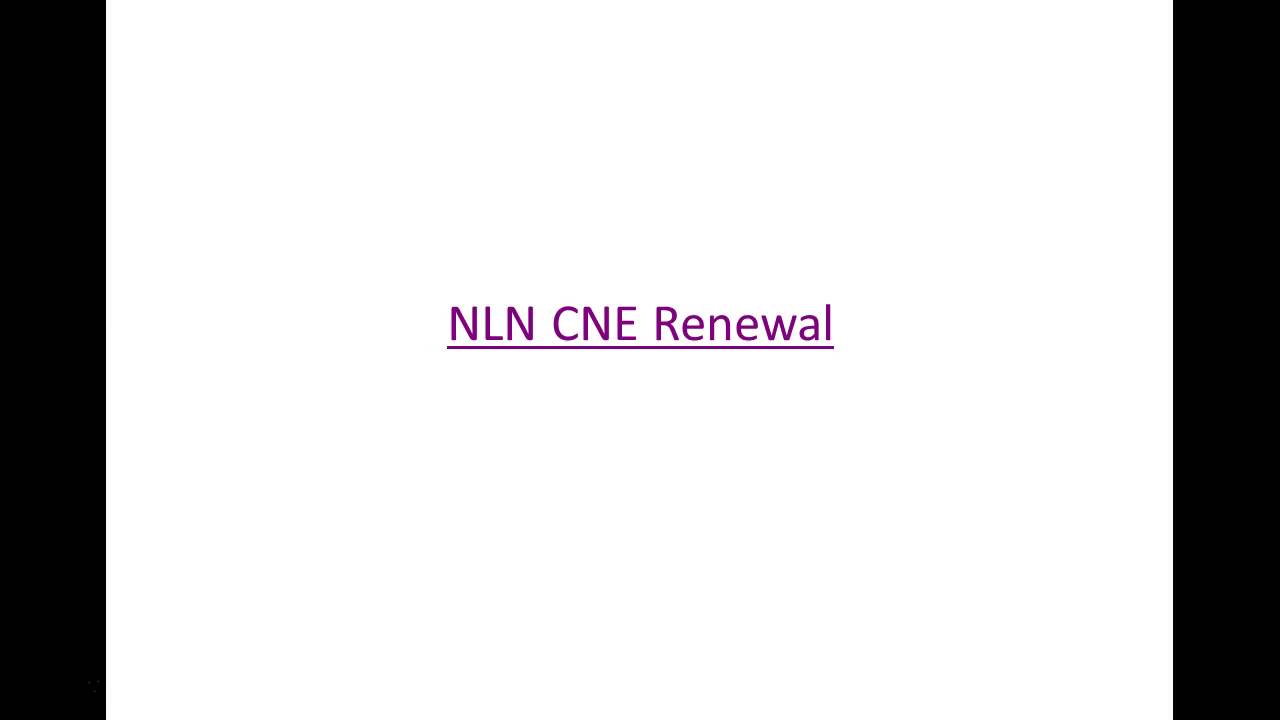NLN CNE Renewal Information Session