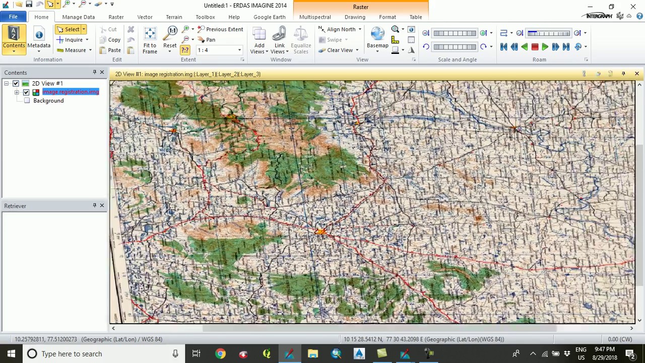Image registration in ERDAS IMAGINE