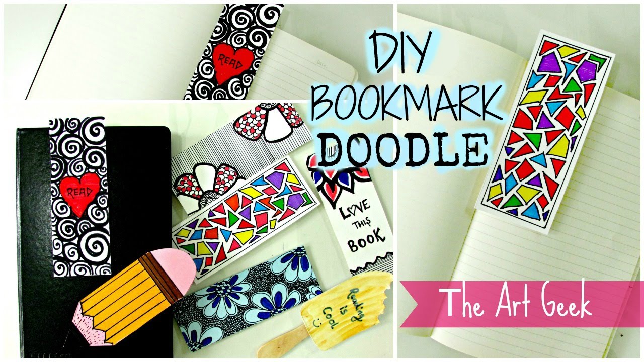 DIY- 7 DOODLE BOOKMARKS ► part-1