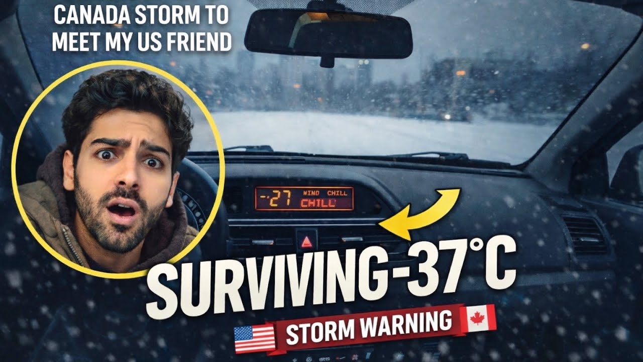 Driving in a -37°C Canada Storm to meet my US Friend | Immigrant in Canada