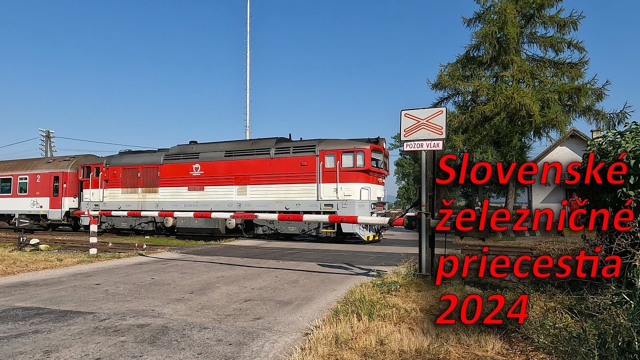 Slovenské železničné priecestia 2024 ● Slovak railroad crossings 2024  [4K Ultra HD]