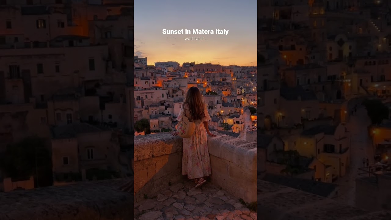 Sunset over the ancient city of Matera Italy is something else 🇮🇹 #italy #italia #matera #travel
