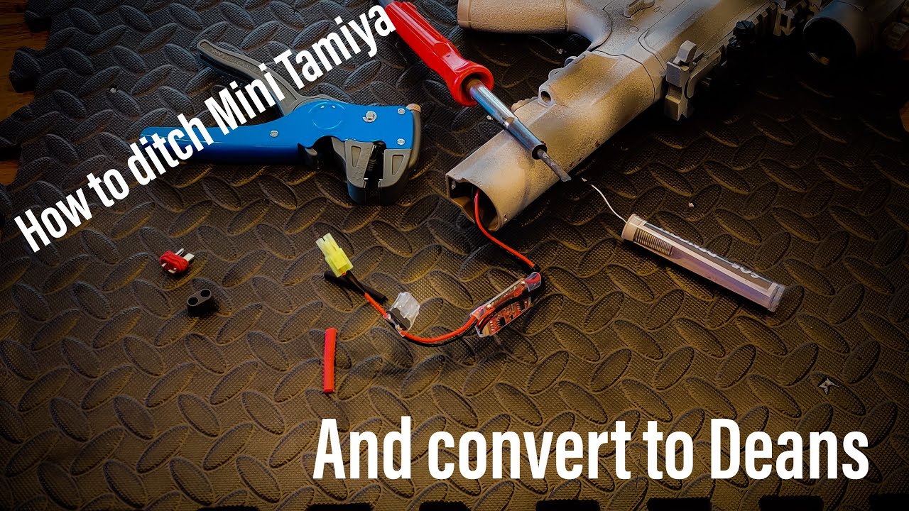 How to change the plug connector on your Airsoft AEG(Mini Tamiya to Deans Conversion)