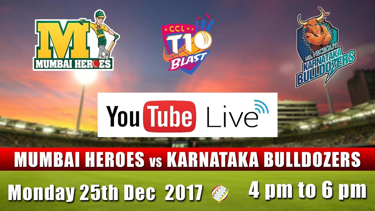 CCL T10 Blast Match I Mumbai Heroes VS Karnataka Bulldozers I Dec 25th