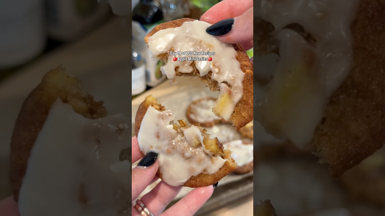 Day 14 of 100 New Recipes 🍎Apple Mini Series🍎 Iced Oatmeal Apple Cookies