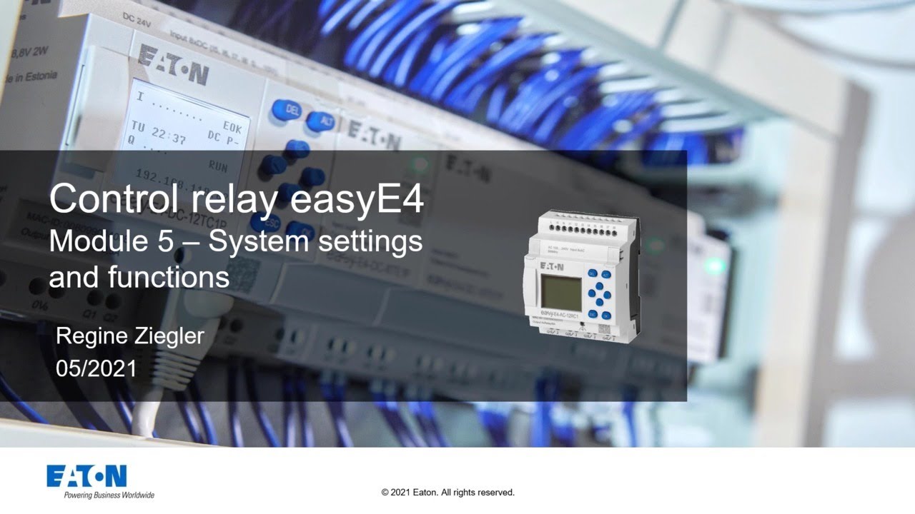 Eaton easyE4: System settings and functions