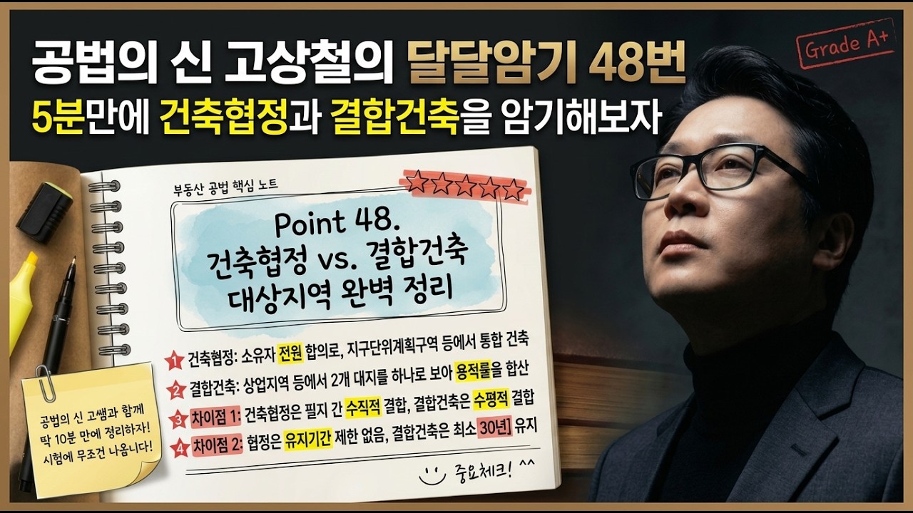 공법의신 고상철의 달달암기장 (48번:건축협정과 결합건축) 5분만에 암기!