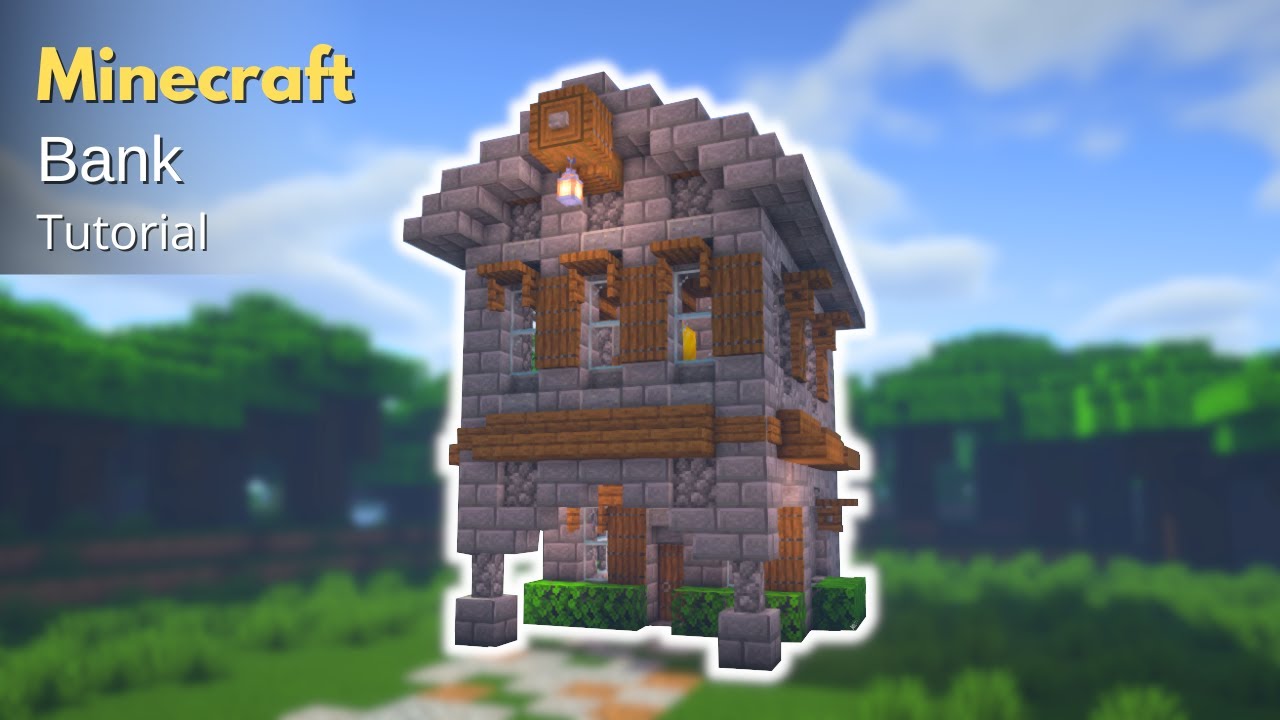 Minecraft: How to Build a Medieval Bank | Bank (Tutorial)
