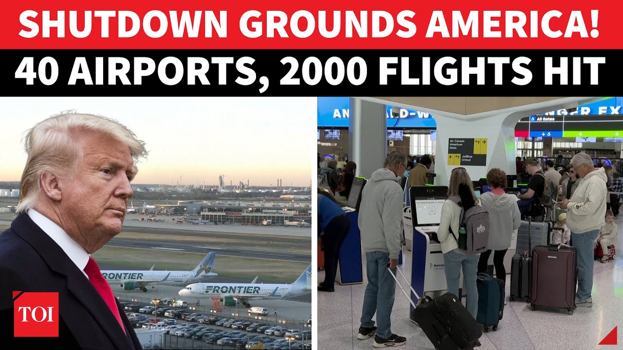US Aviation Crisis Explodes: 2000 Flights, 40 Airports, 1000s Of Passengers GROUNDED Amid Shutdown