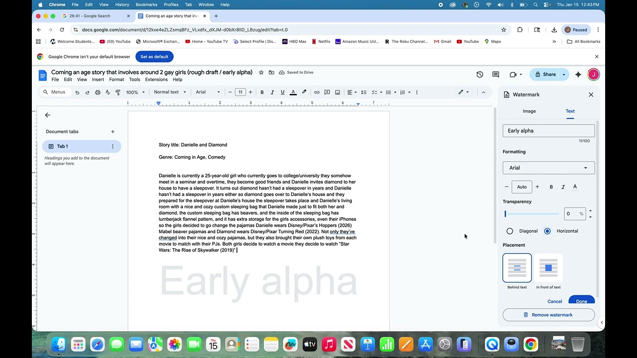 How to insert a watermark on Google Docs (not clickbait) - [HD]
