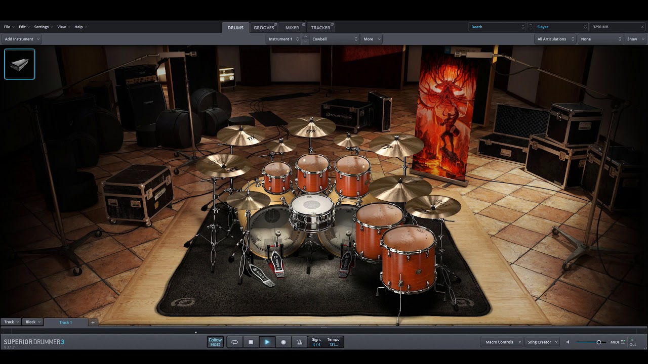 Slayer - When The Stillness Comes only drums midi backing track