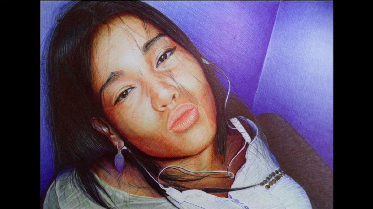Ballpoint pen drawing - realistic portrait
