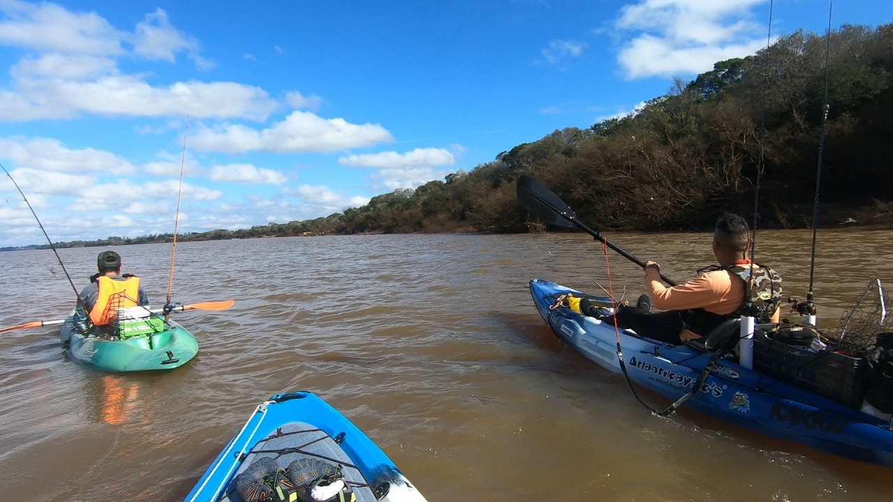 Pesca en kayak, CONCORDIA ARGENTINA Camping Sindicato S. T. E. M Bagres en Río Uruguay.salto