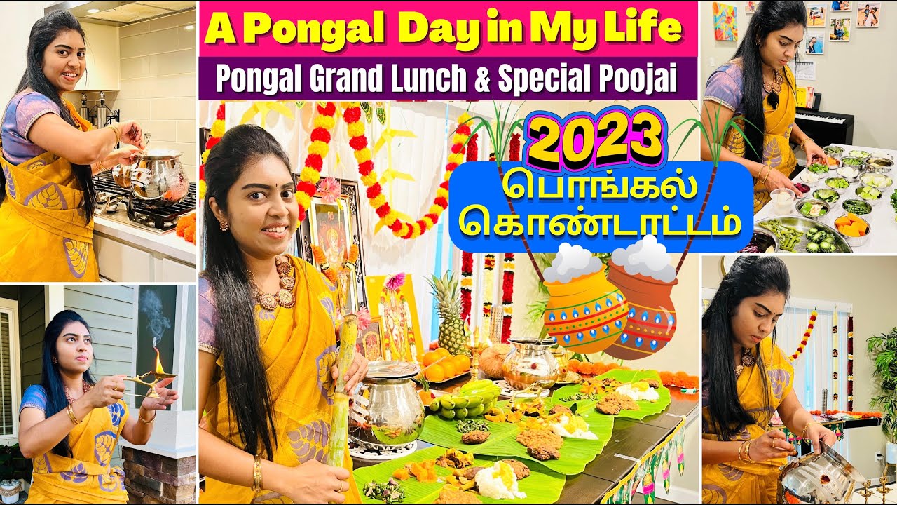 23 வகை காய்கறி குழம்பு | America வீட்டில் பாரம்பரிய Pongal & Lunch | Day in My Life | USA Tamil VLOG