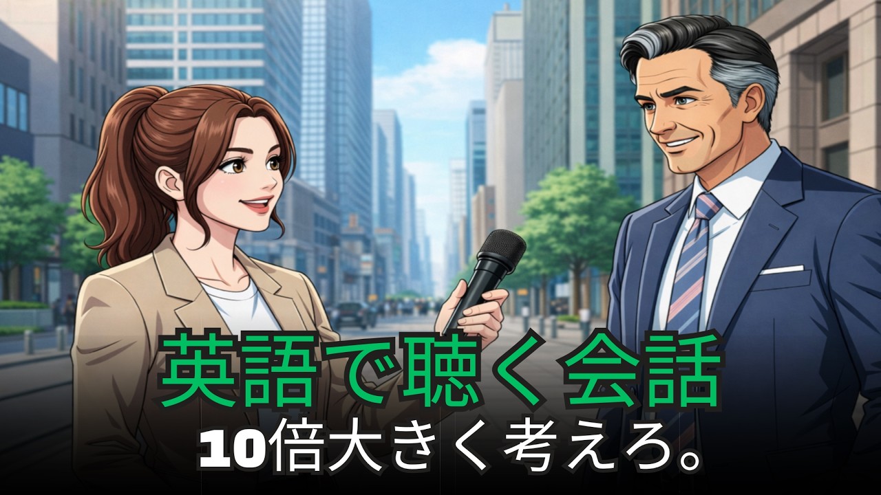 英語リスニング練習｜初心者のための英語会話：10倍大きく考えろ 🔥